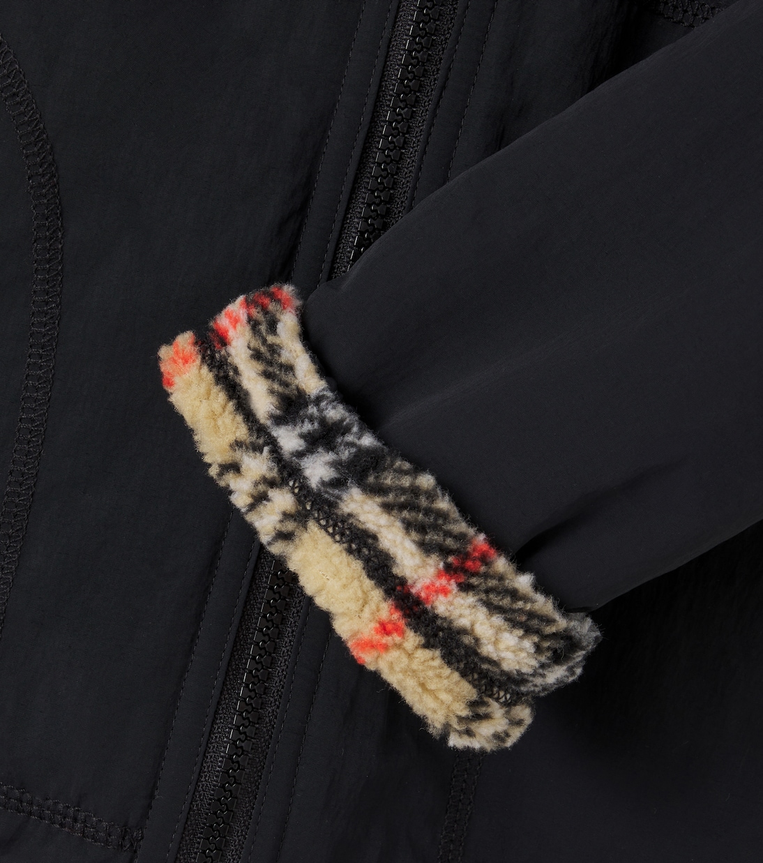Wendbare Jacke Burberry Check aus Teddyfleece | Burberry Kids