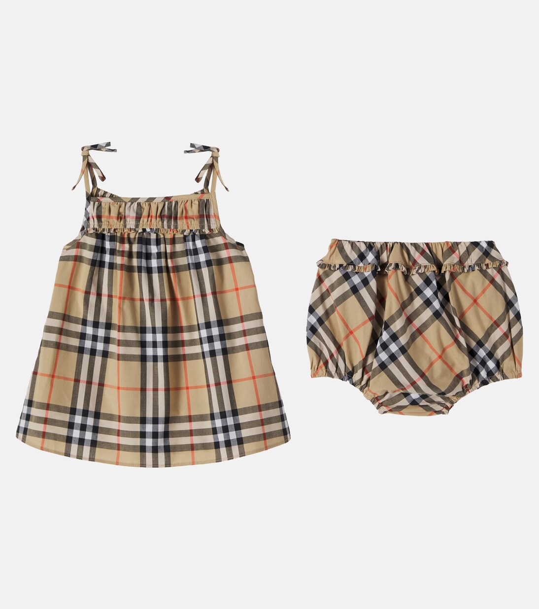 Baby cotton dress and bloomers set | Burberry Kids