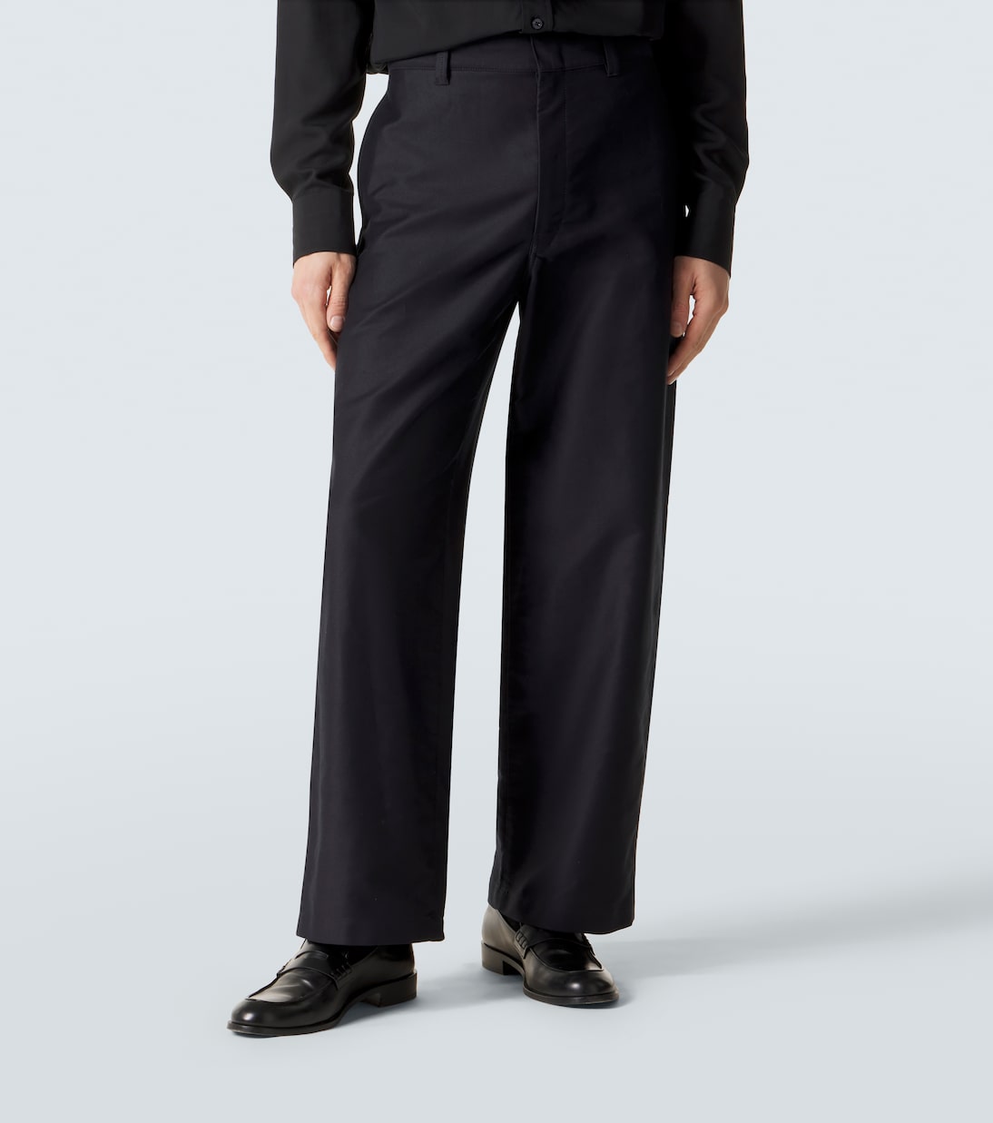 Cotton satin suit pants | Lemaire