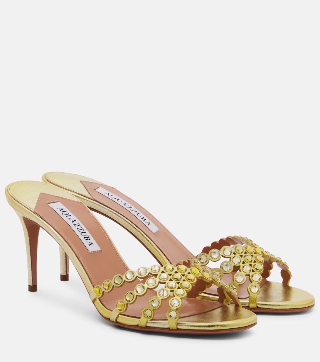 Tequila embellished leather mules | Aquazzura