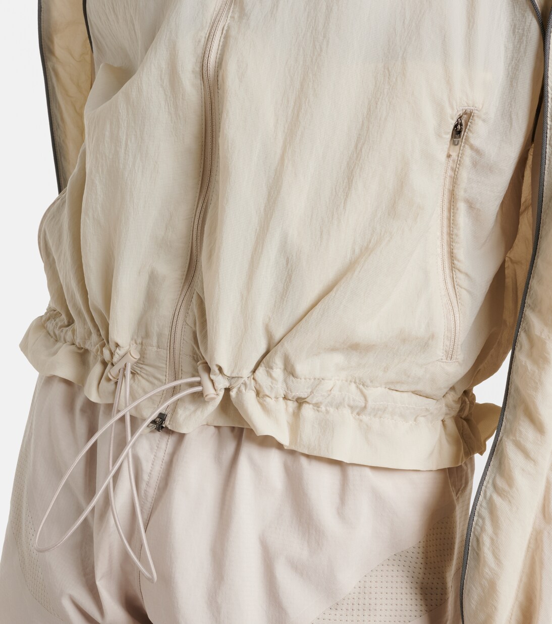 Gathered hooded track jacket | Adidas by Stella McCartney
