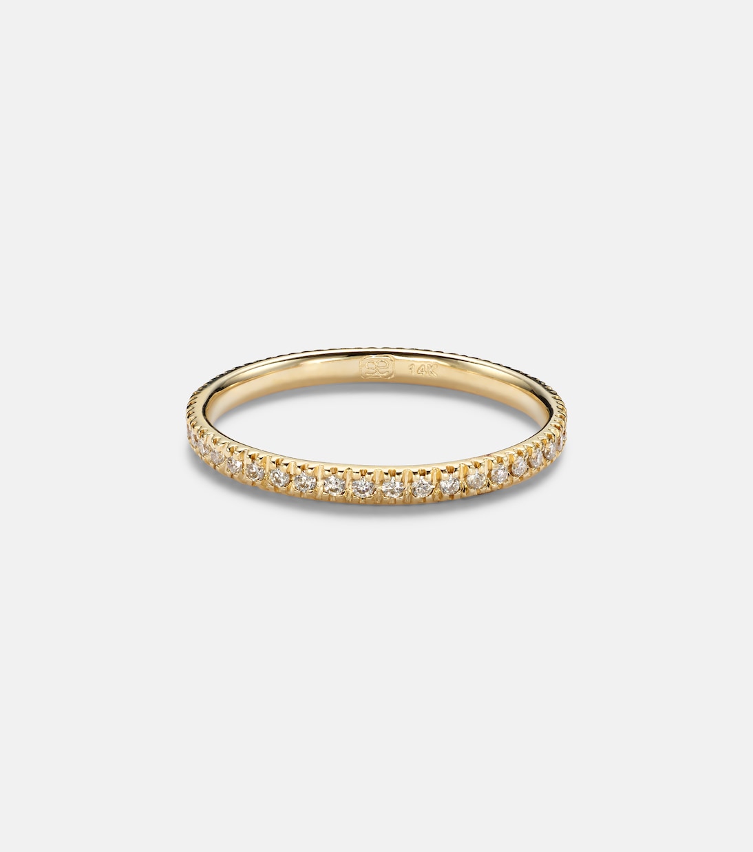 Anello infinito in oro giallo 14kt SYDNEY EVAN con diamanti, perfetto per giovani