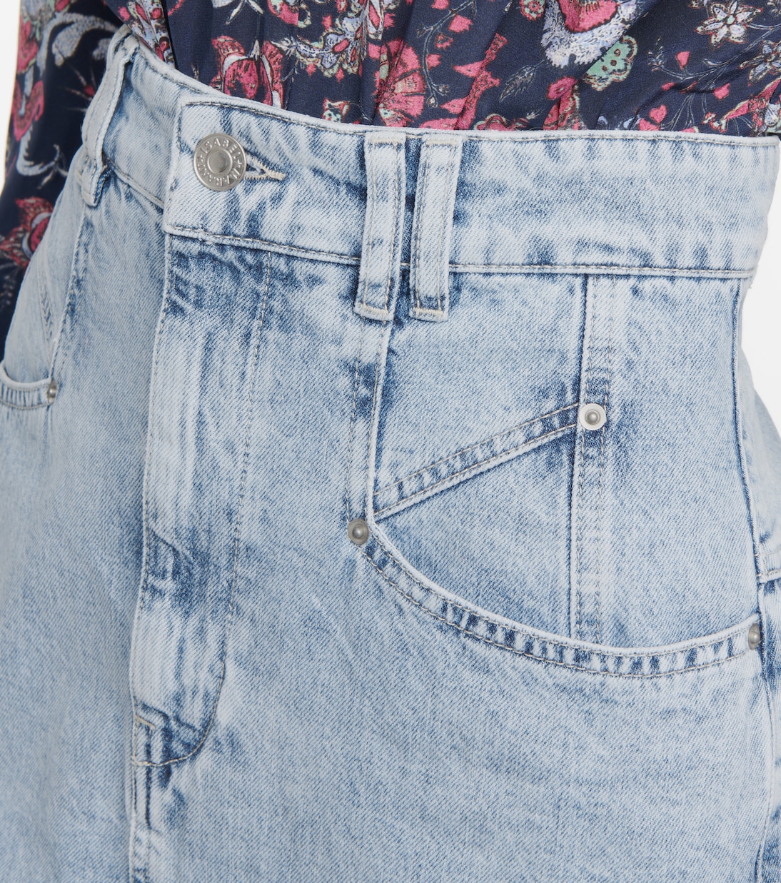 Falda vaquera midi Dipoma de tiro alto | Isabel Marant