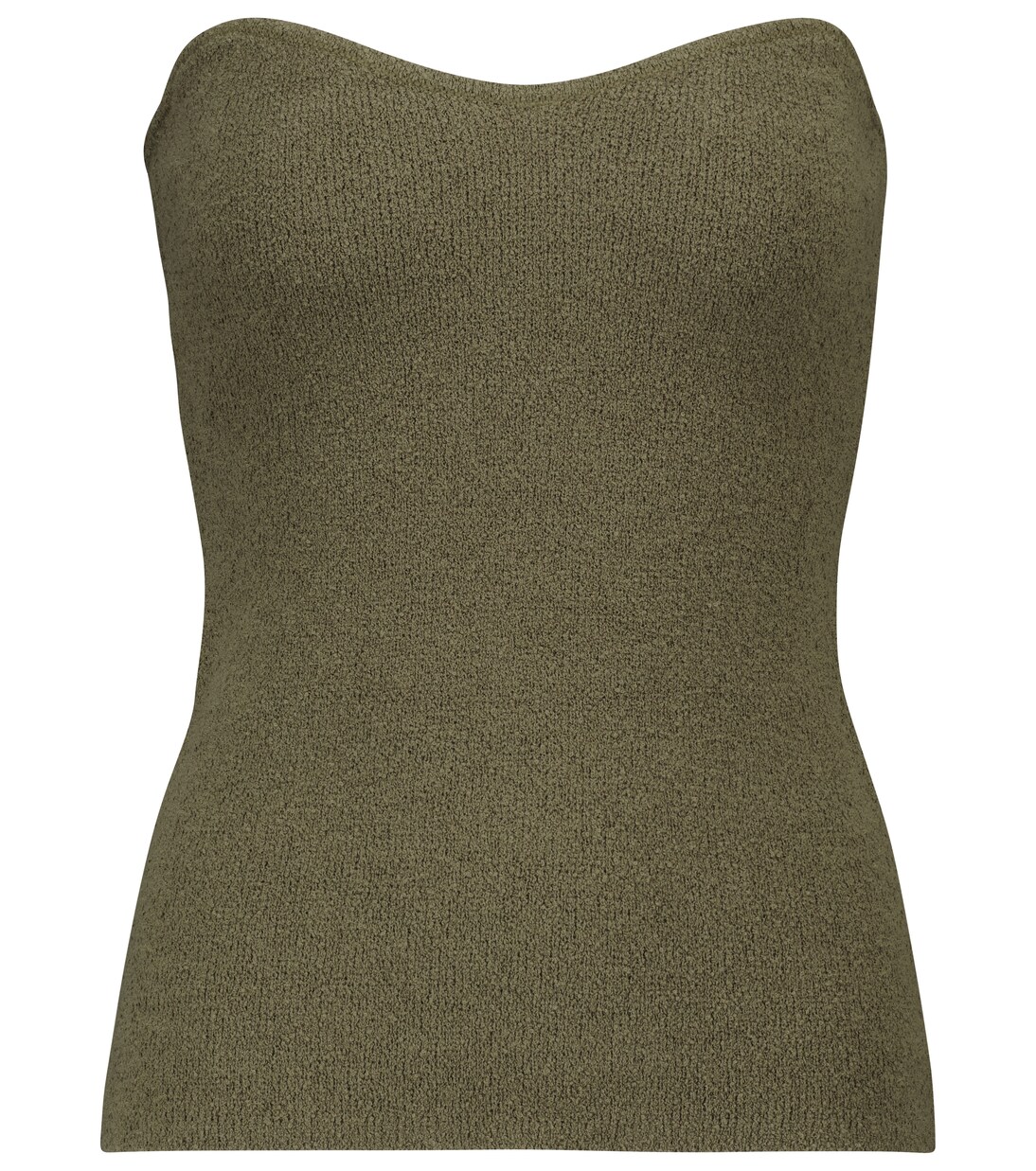 Tua ribbed-knit cotton-blend bustier | Nanushka