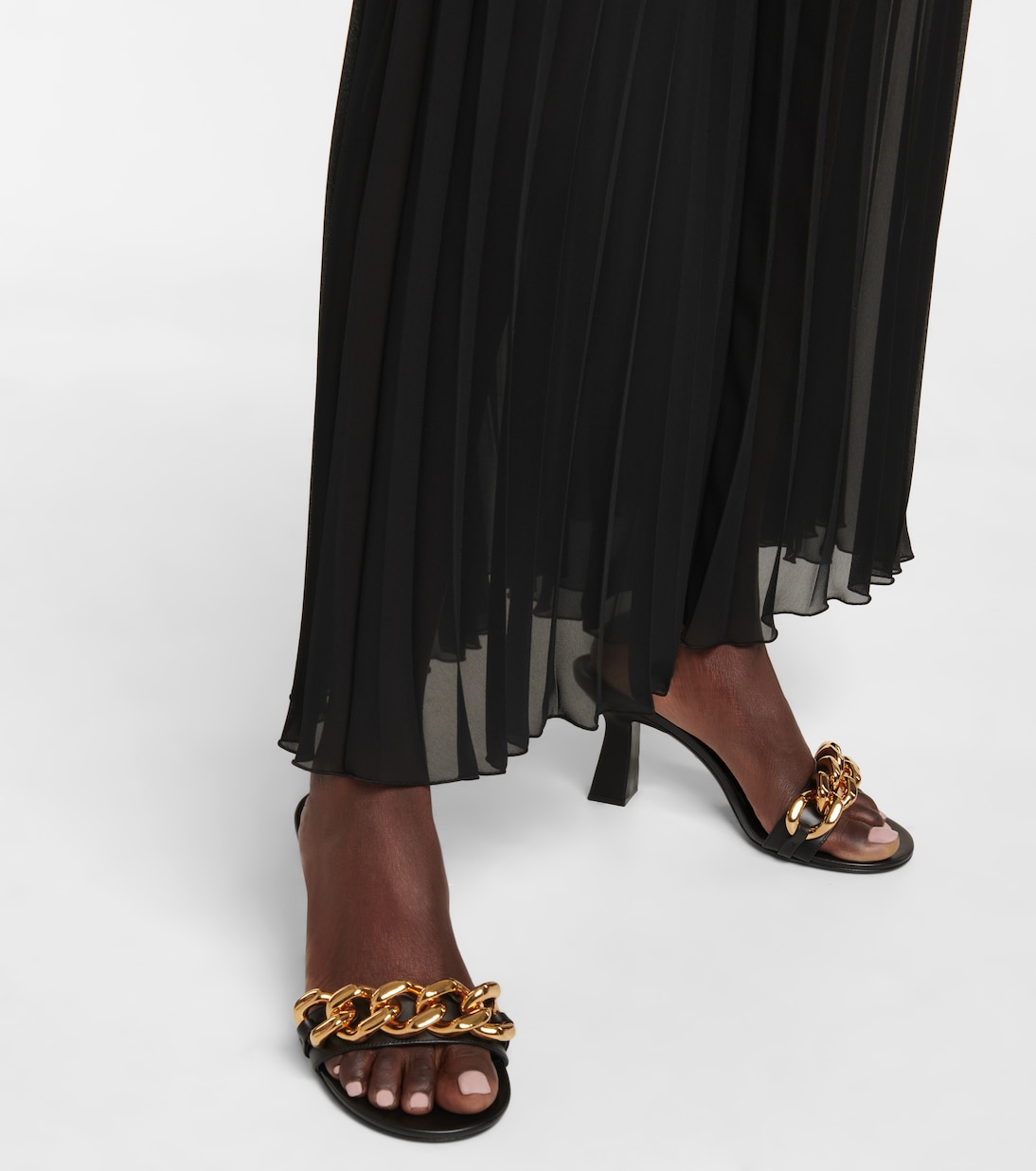 Mules Medusa en cuir à ornements | Versace