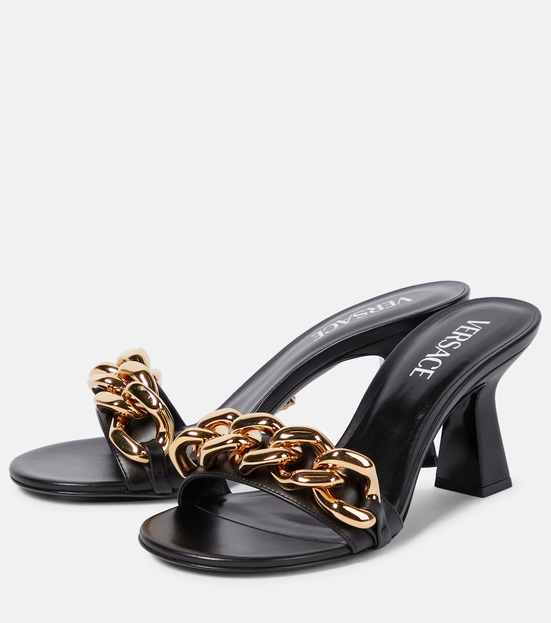 Mules Medusa en cuir à ornements | Versace