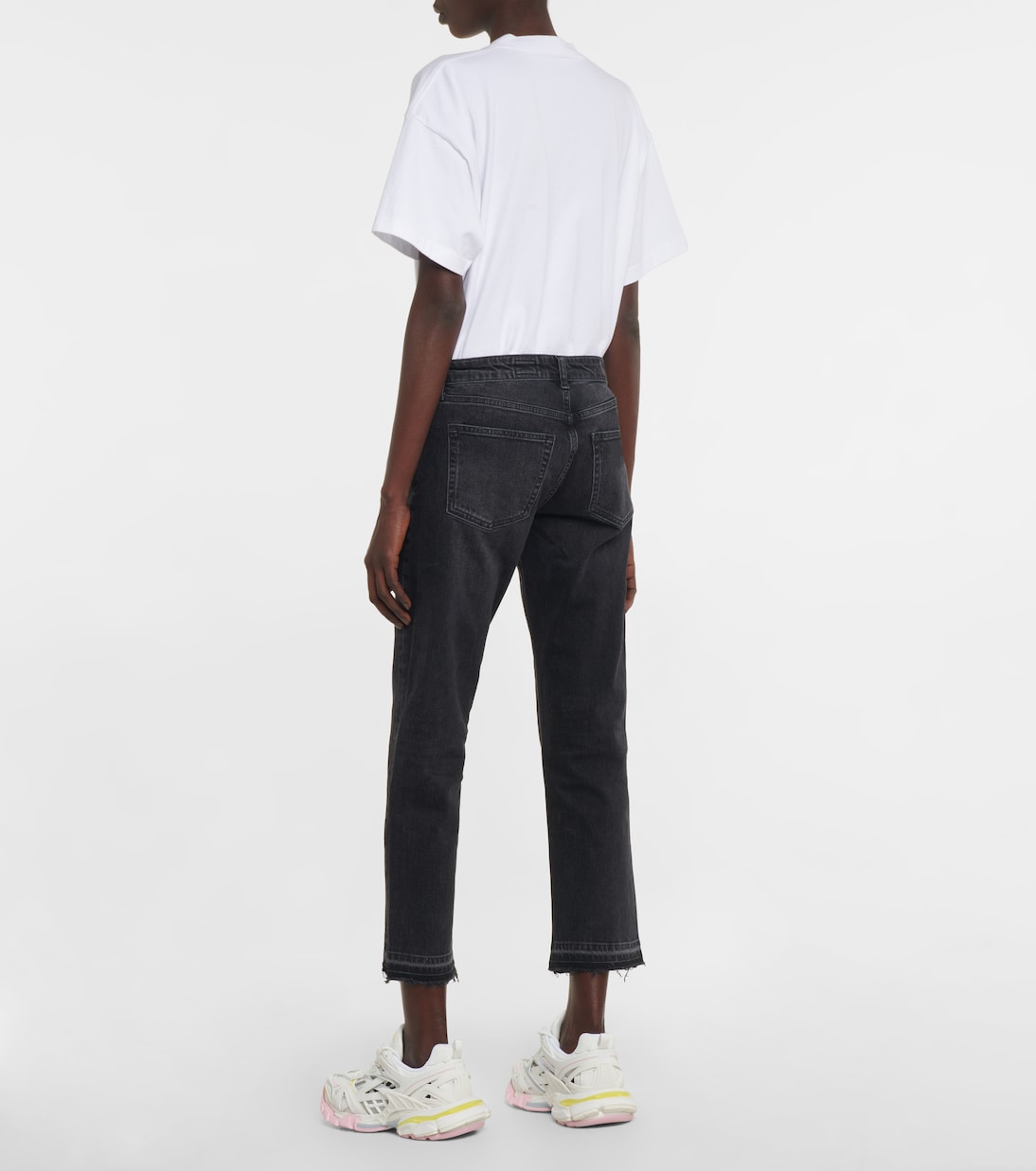 Girlfriend mid-rise slim jeans | AG Jeans