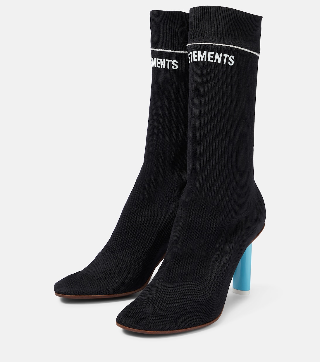Logo knit ankle boots | Vetements