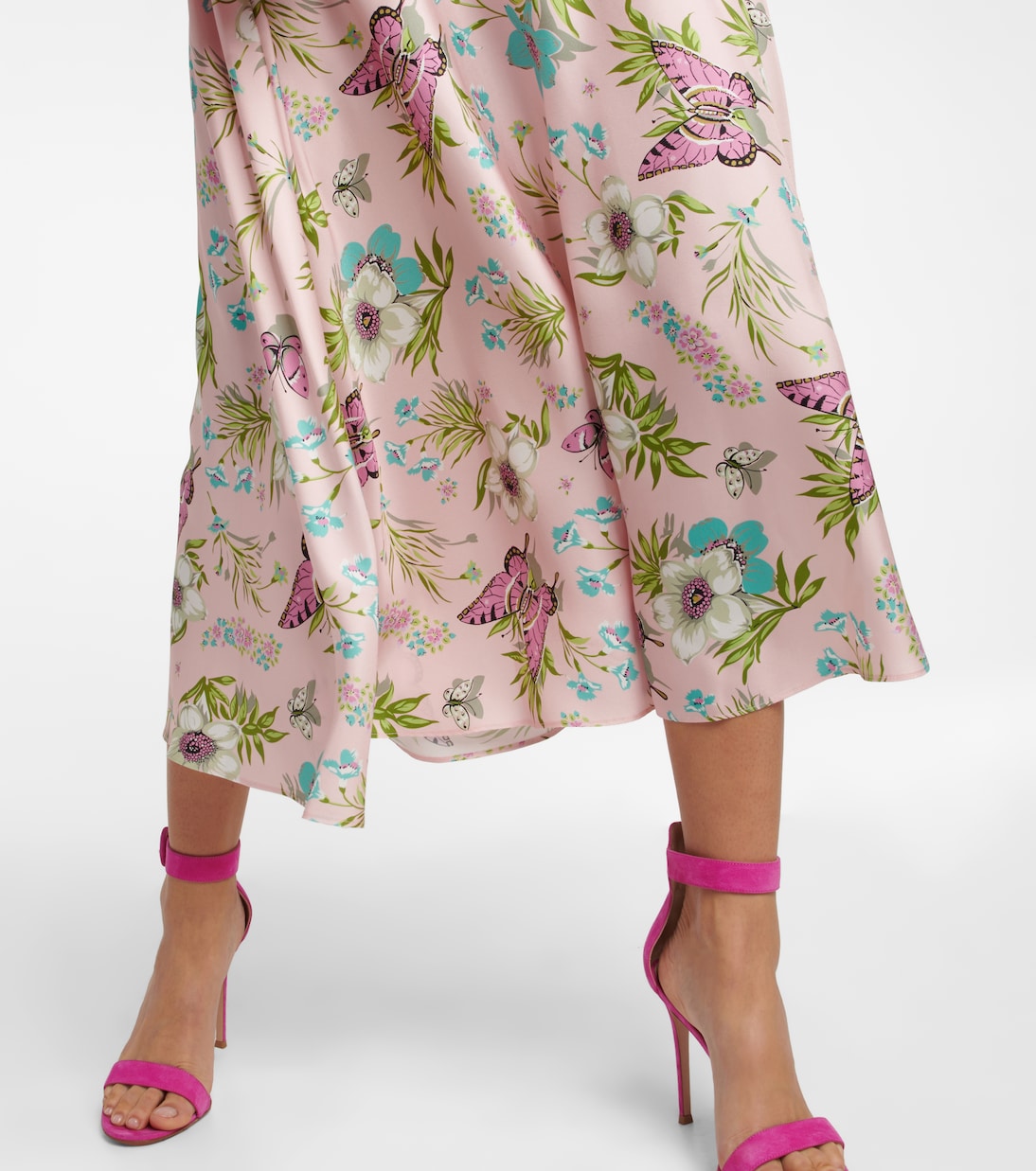 Floral silk twill midi dress | Rodarte