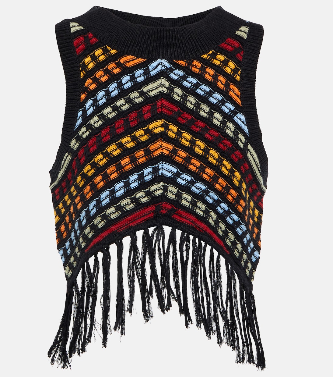 Crop top Nili de algodón con flecos | Dodo Bar Or