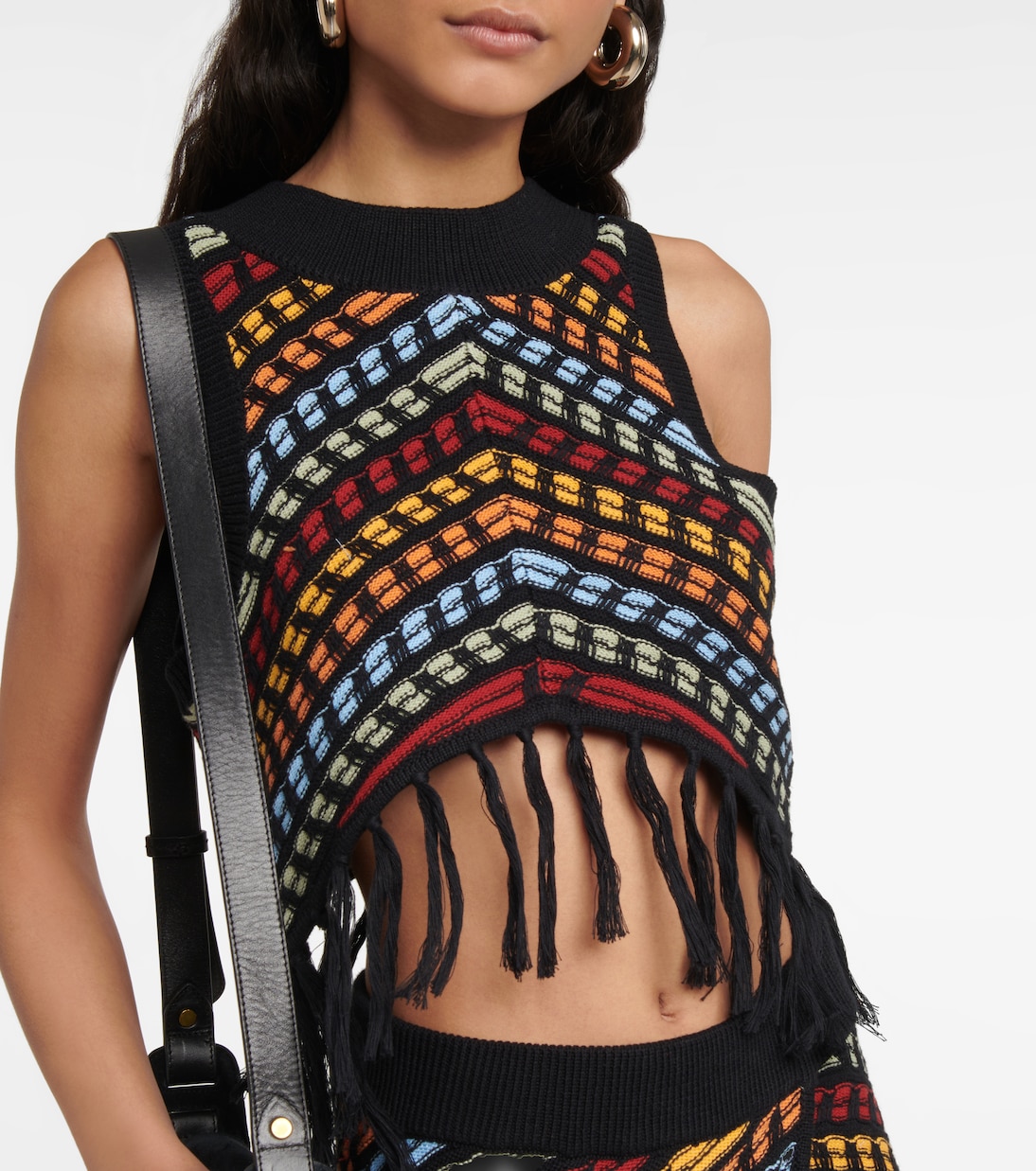Crop top Nili de algodón con flecos | Dodo Bar Or