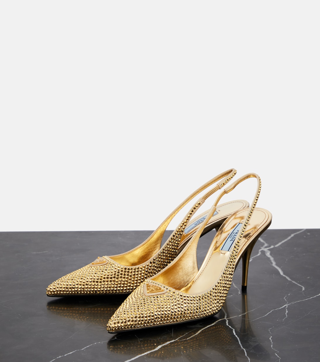 Pumps slingback con cristalli | Prada