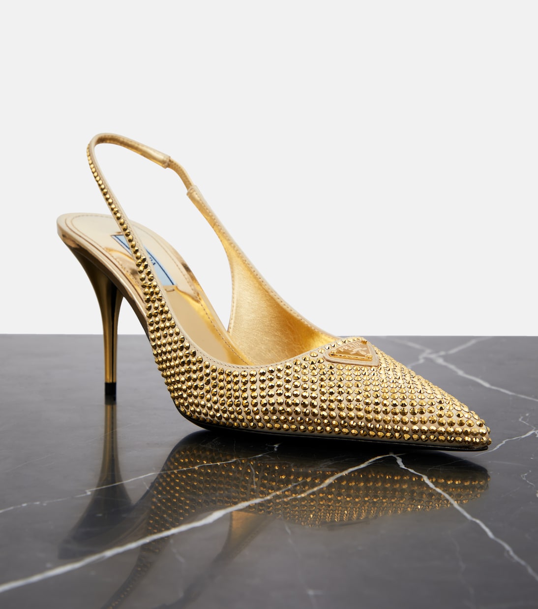 Pumps slingback con cristalli | Prada
