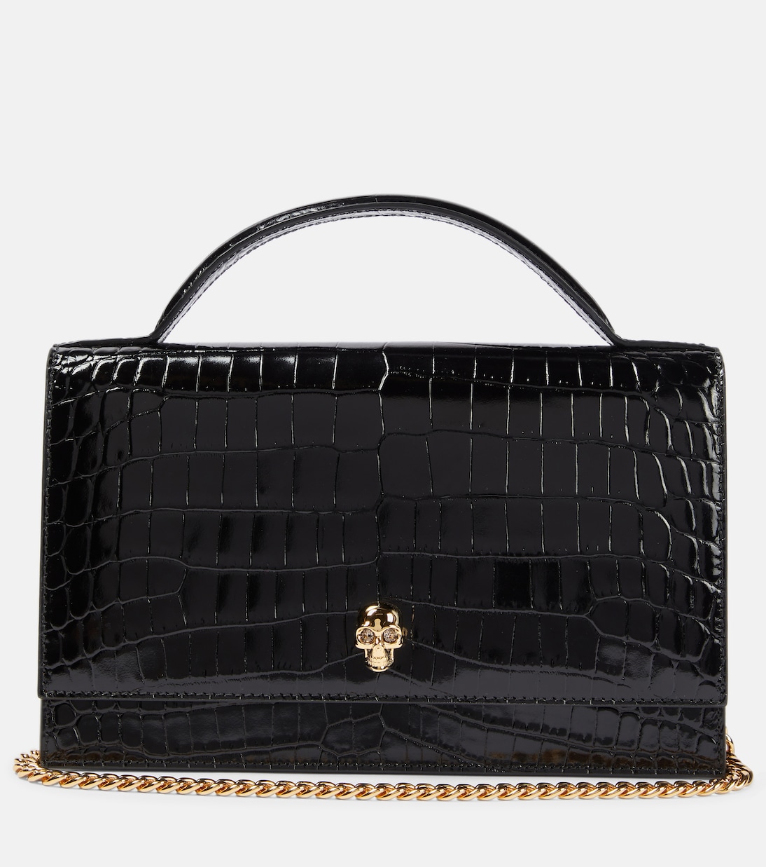 Skull Medium leather shoulder bag | McQueen