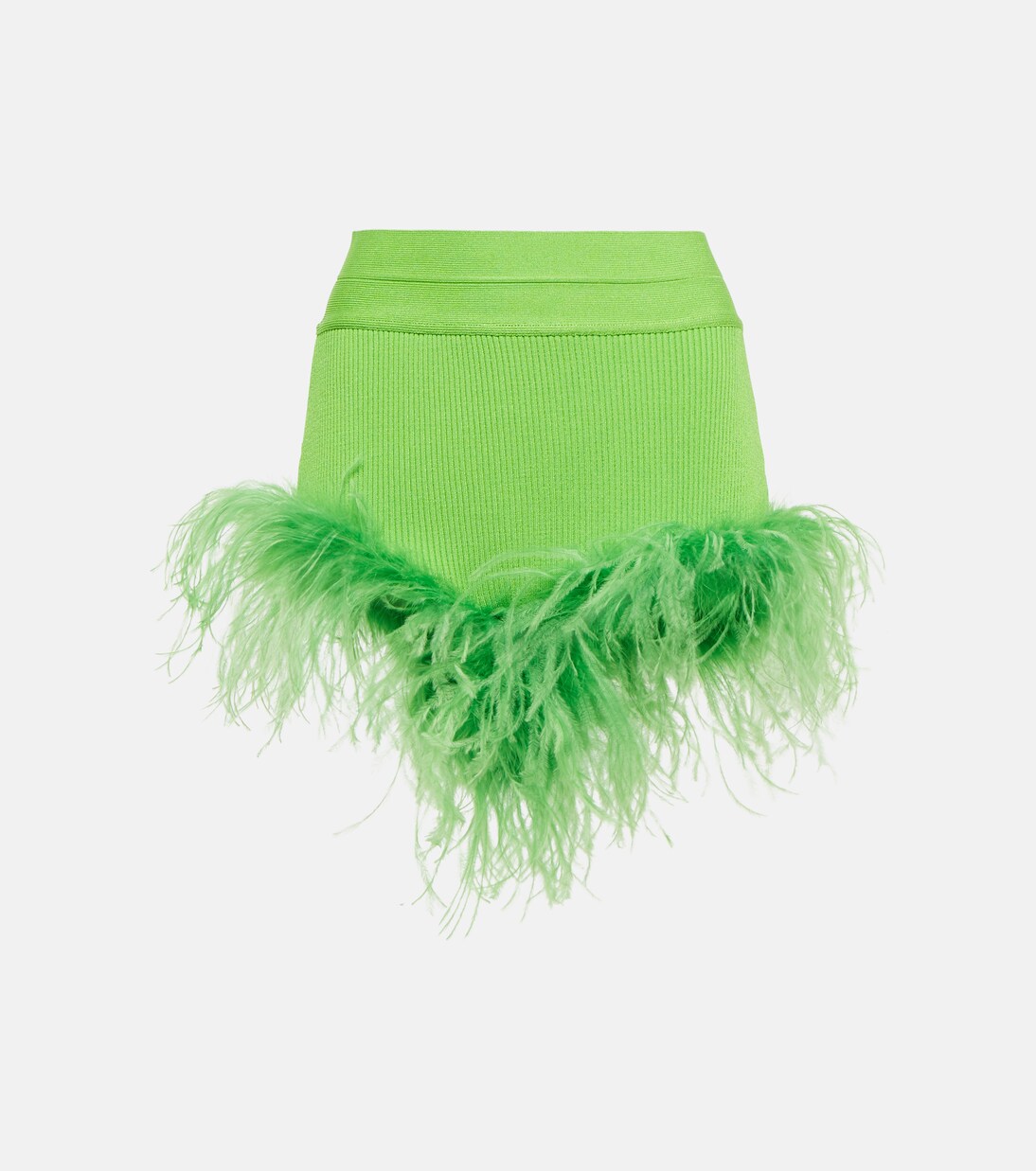 Shorts in maglia con piume | Giuseppe di Morabito