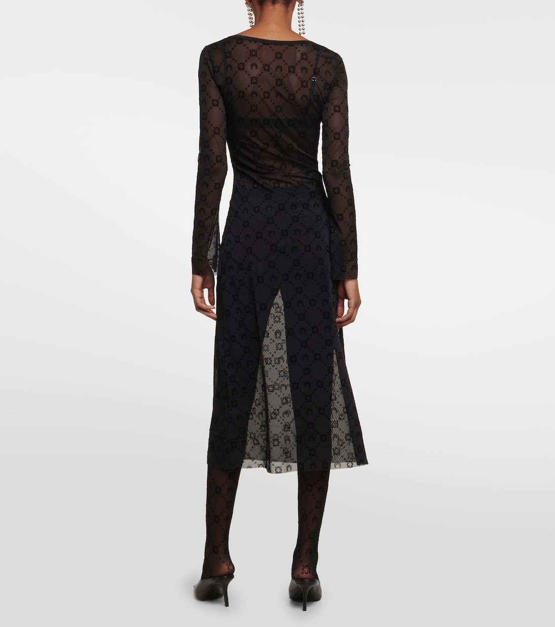 Abito midi Moonogram in mesh | Marine Serre