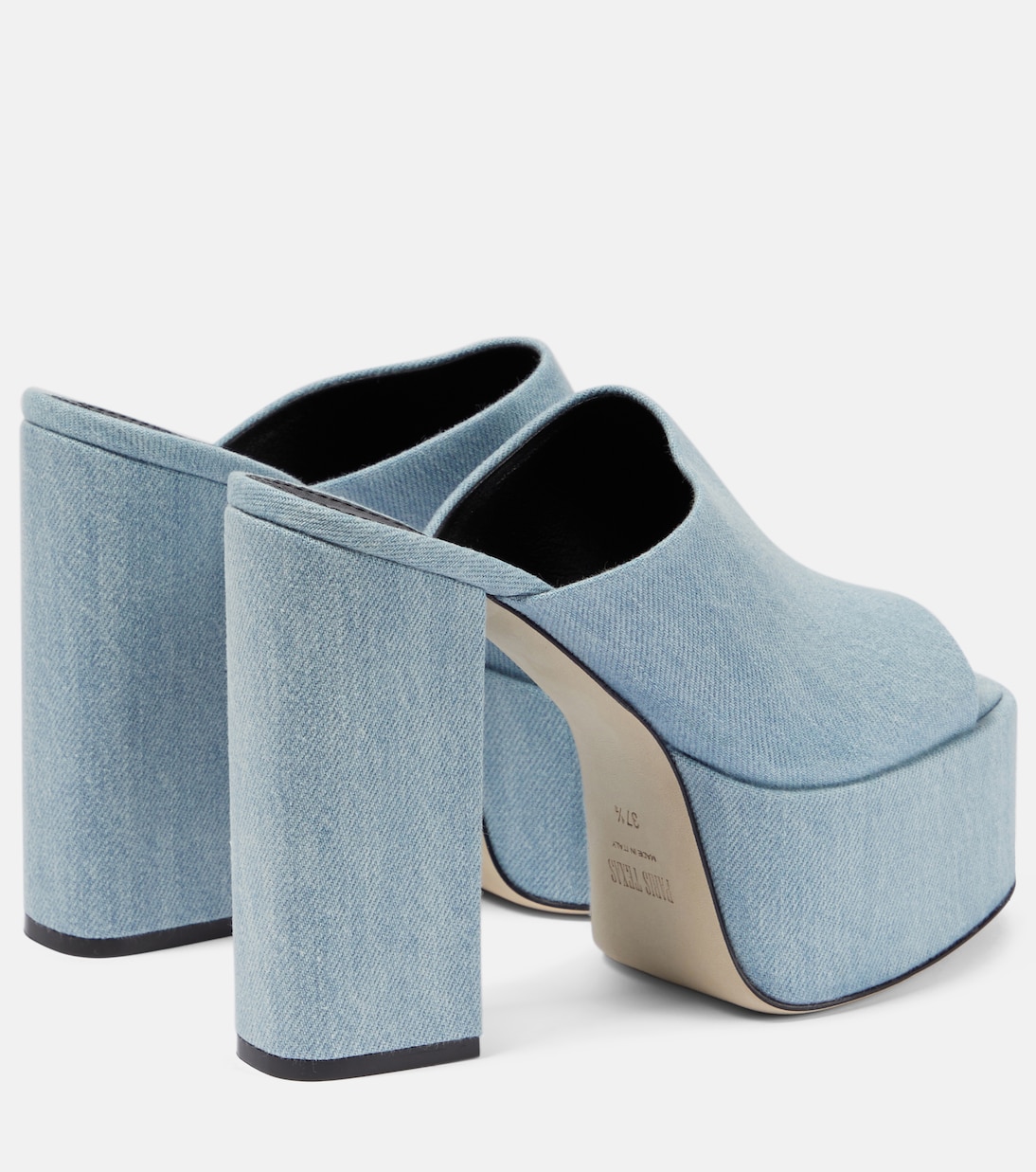 Sasha denim platform mules | Paris Texas
