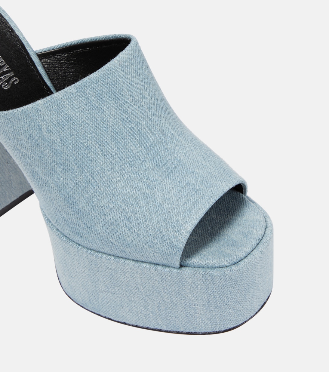 Sasha denim platform mules | Paris Texas