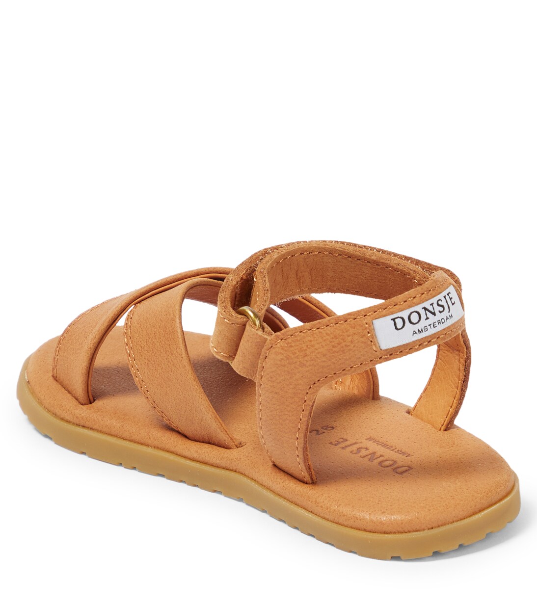 Crossover-strap leather sandals | Donsje