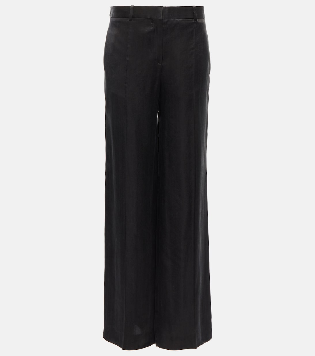 Pantalon droit Bany à taille basse en satin | The Row