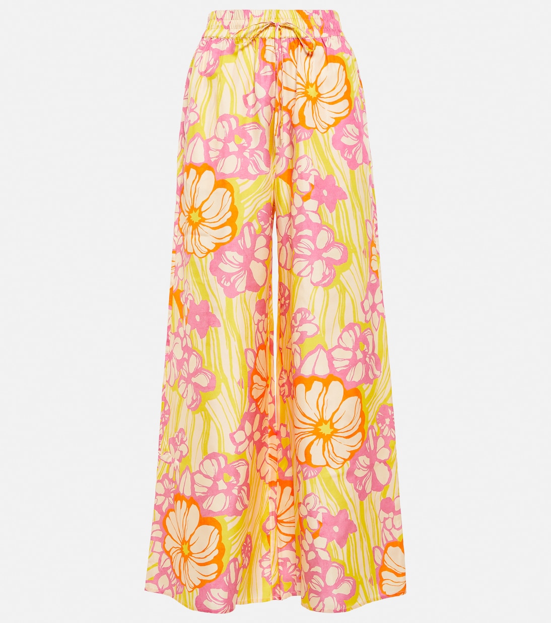 High-Rise-Hose Fenella aus Seide | Alémais
