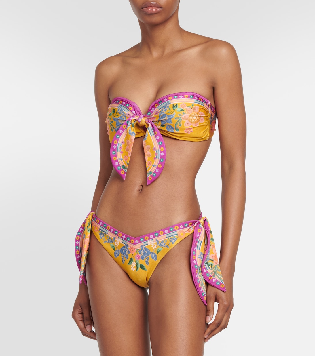 Ginger Scarf printed bikini top | Zimmermann