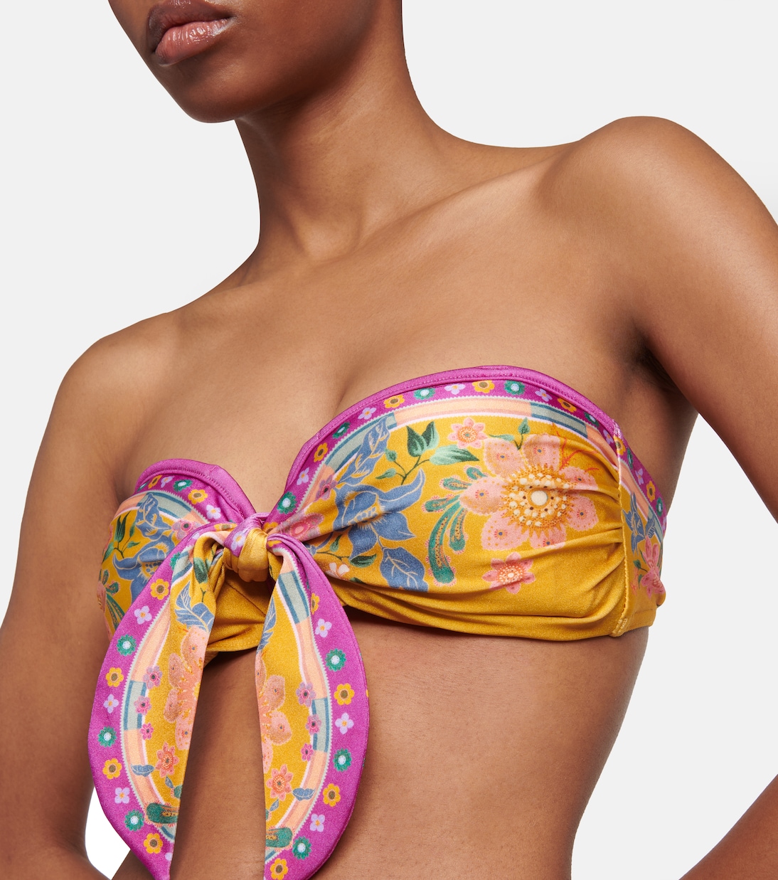 Ginger Scarf printed bikini top | Zimmermann