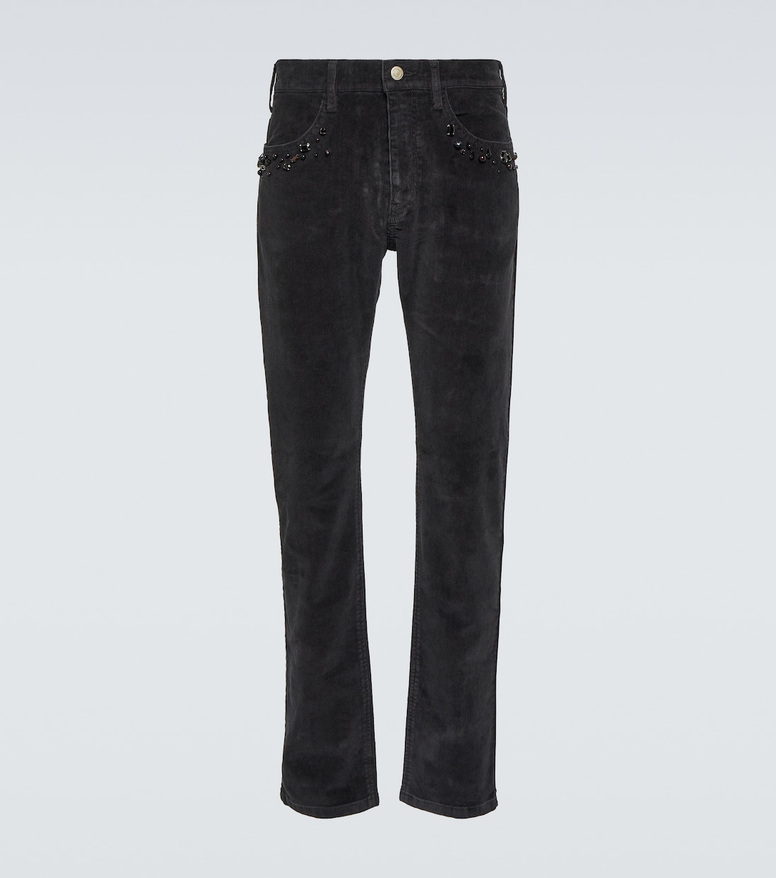 Pantalon slim en velours côtelé à clous | Undercover