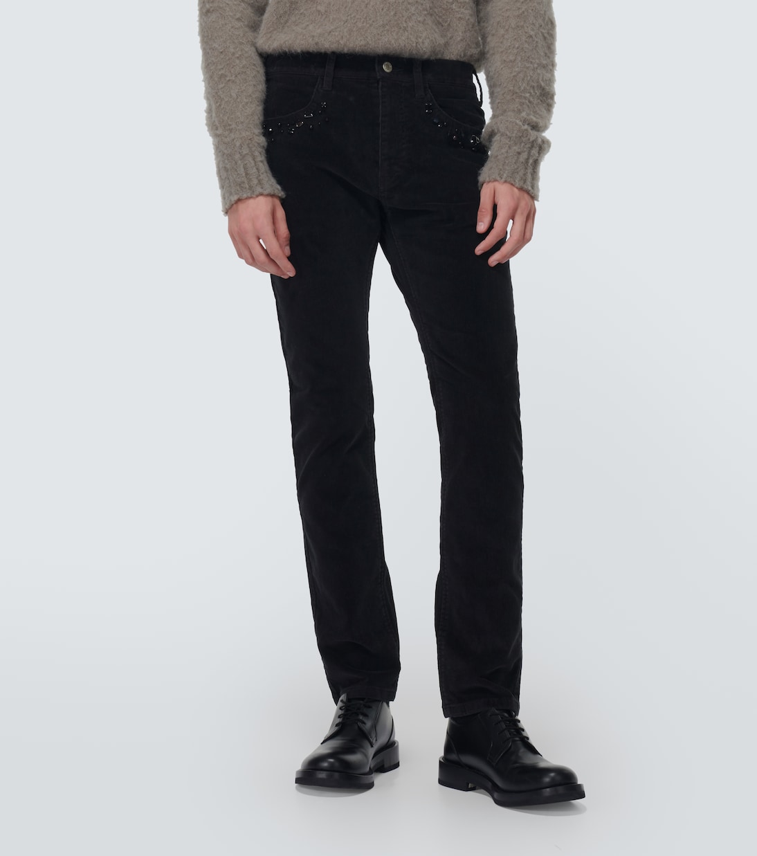 Pantalon slim en velours côtelé à clous | Undercover