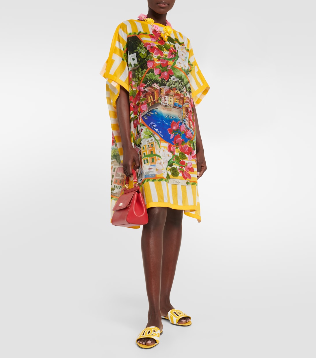 Portofino printed cotton minidress | Dolce&Gabbana