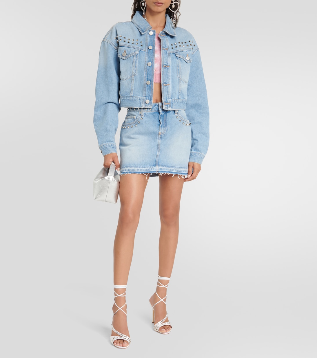 Veste en jean à ornements | Alessandra Rich