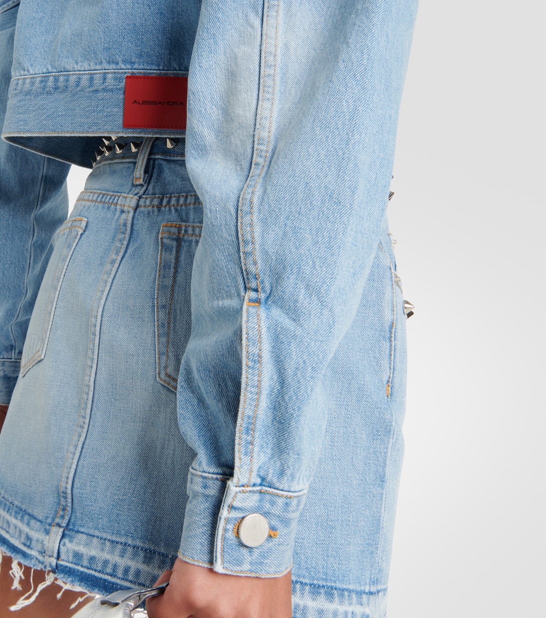 Veste en jean à ornements | Alessandra Rich