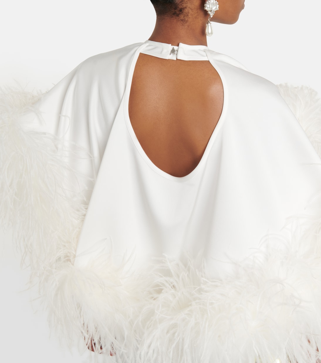Feather-trimmed gown | The Attico