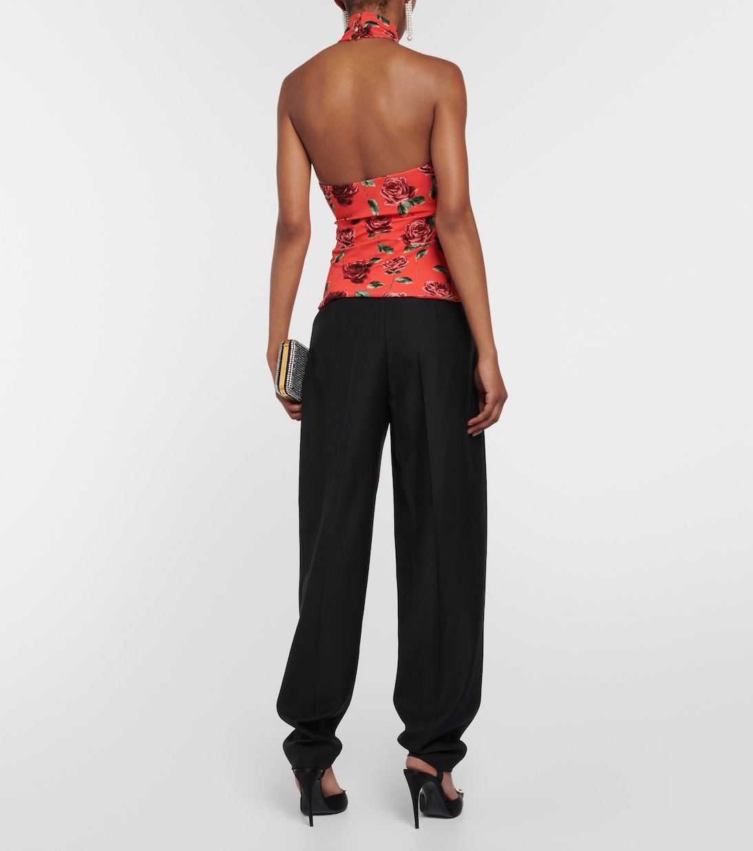 Top con aberturas y apliques florales | Magda Butrym
