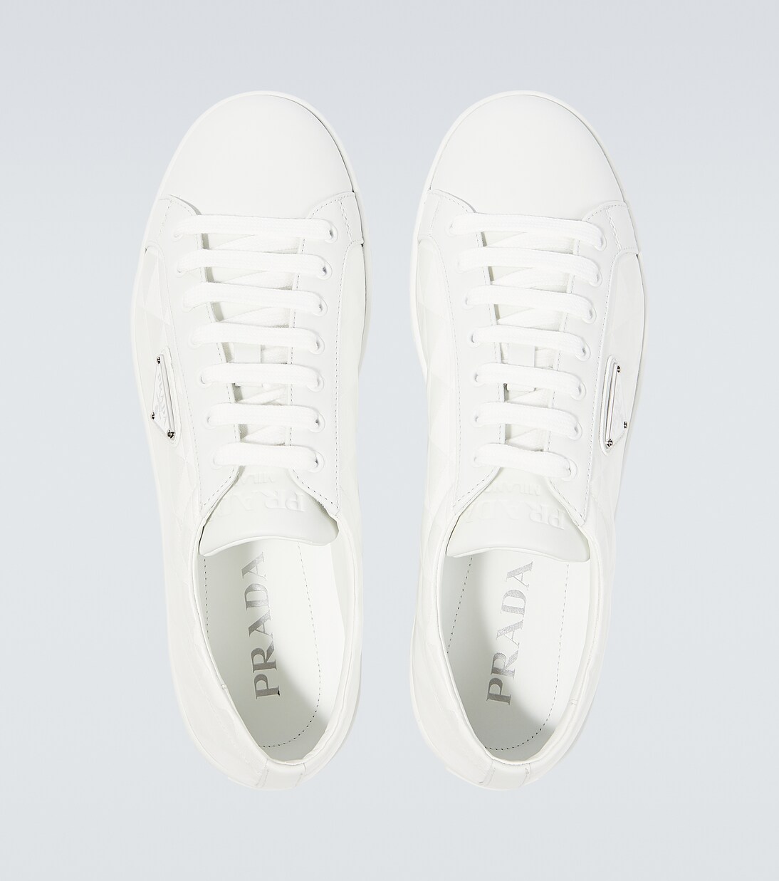 Sneakers mit Leder | Prada