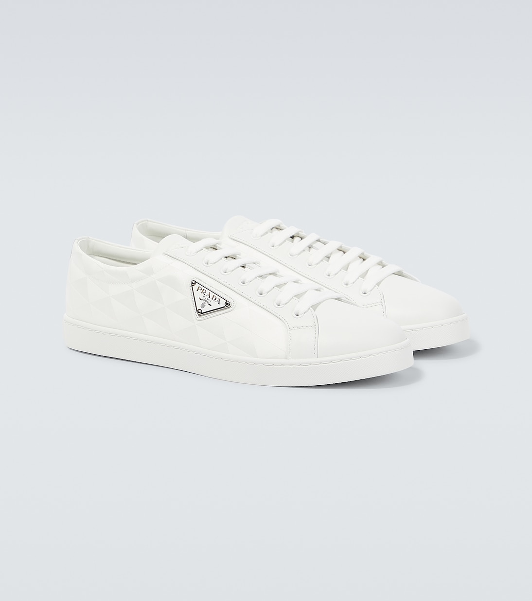 Sneakers mit Leder | Prada