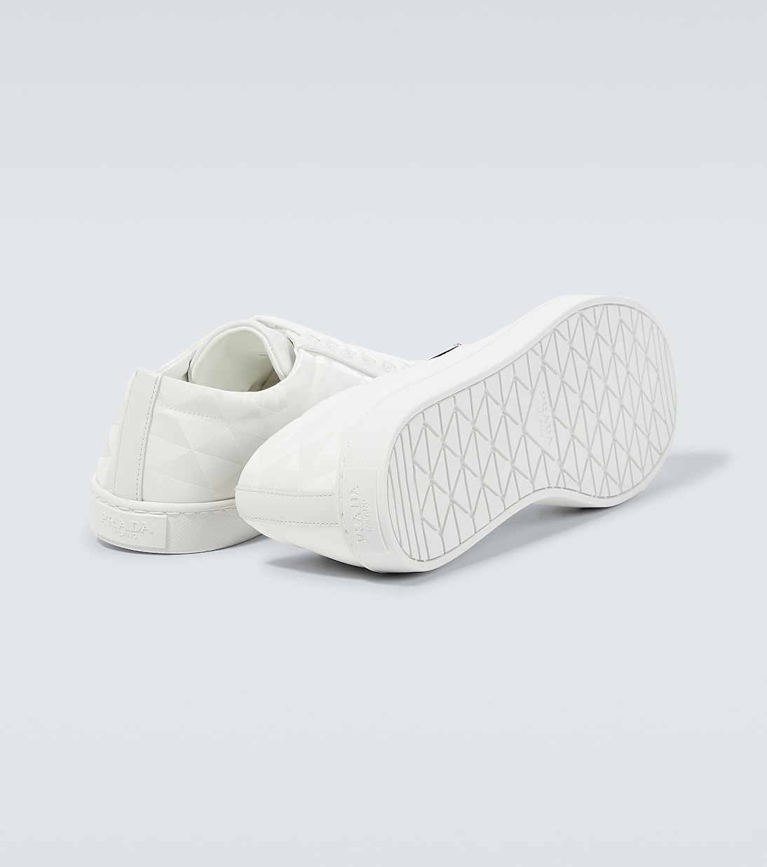 Sneakers mit Leder | Prada