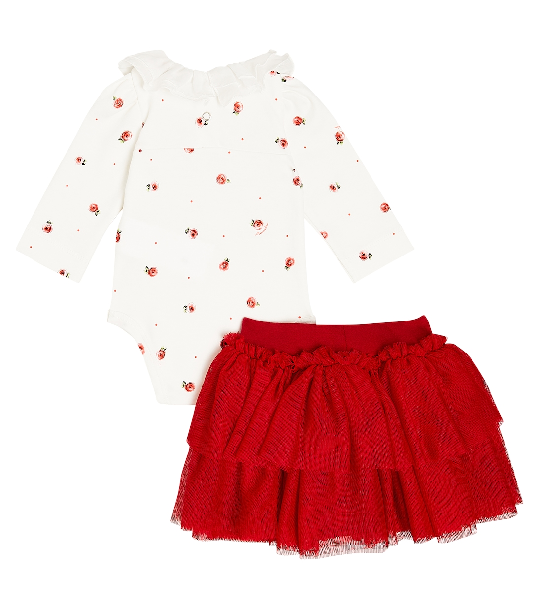 Baby - Abito in cotone e tulle | Monnalisa