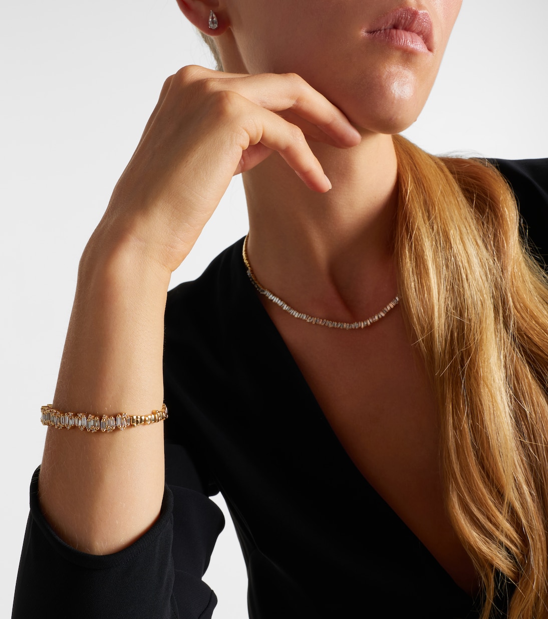 Bracciale Audrey in oro 18kt con diamanti scintillanti di SUZANNE KALAN