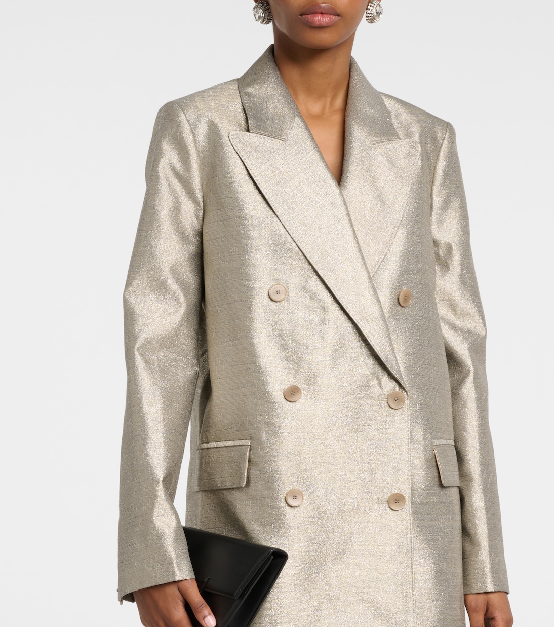 Blazer Chapone oversize metallizzato | Joseph