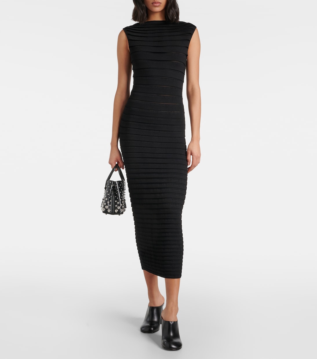 Sac Mina 20 en cuir à ornements | Alaïa