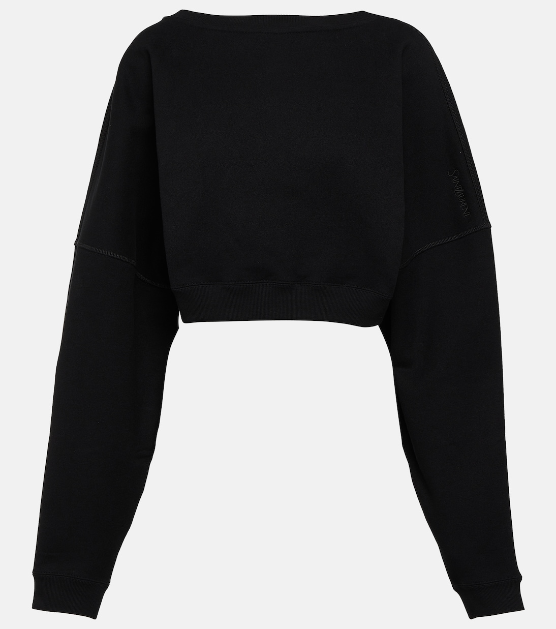 Sudadera Joven de Algodón con Bordado Saint Laurent, Corte Cropped