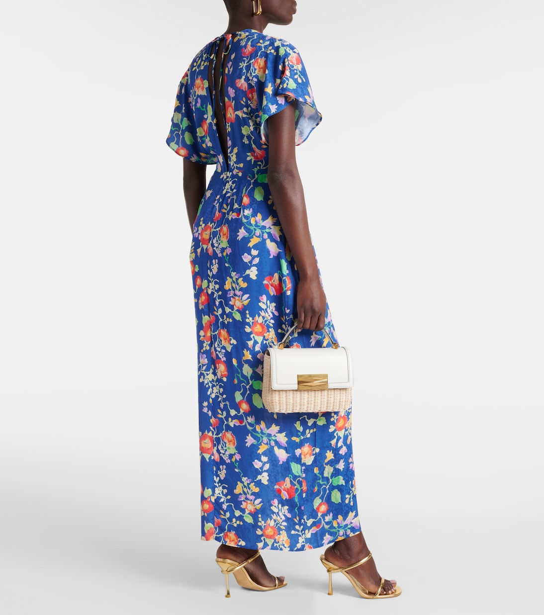 Abito midi Sadie in jacquard di raso | Rixo