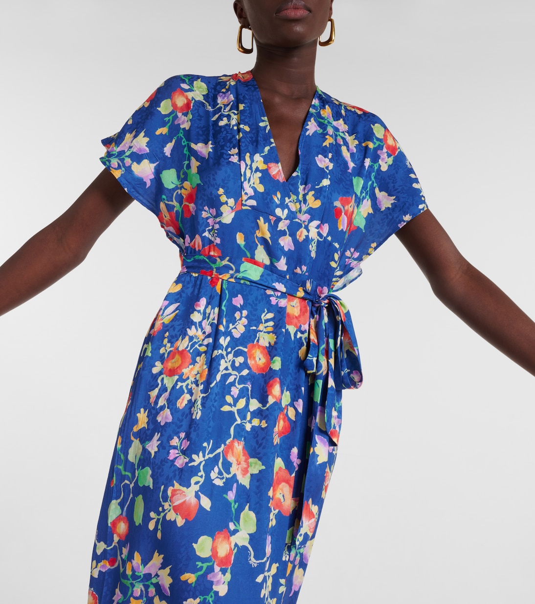 Abito midi Sadie in jacquard di raso | Rixo