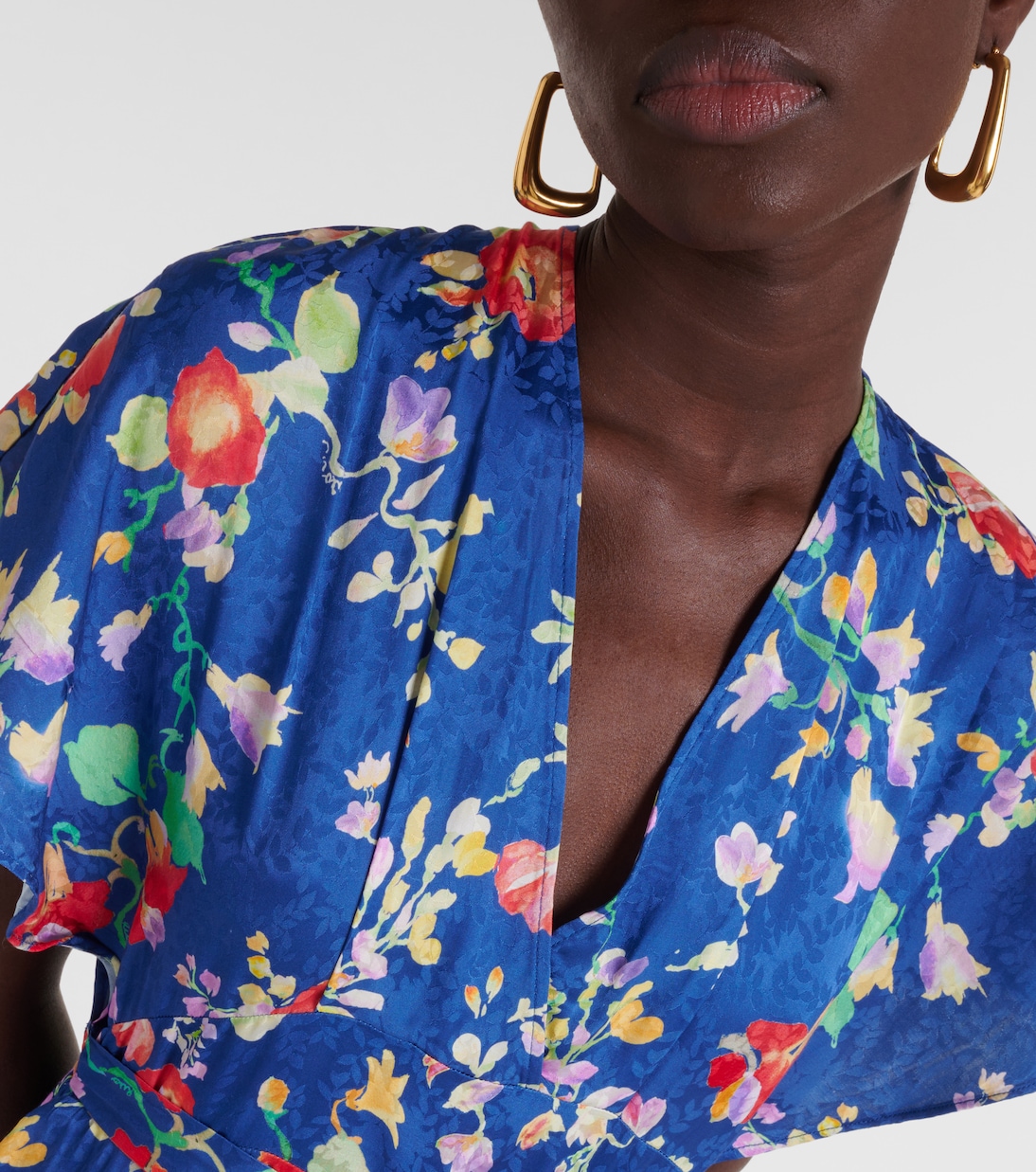 Abito midi Sadie in jacquard di raso | Rixo