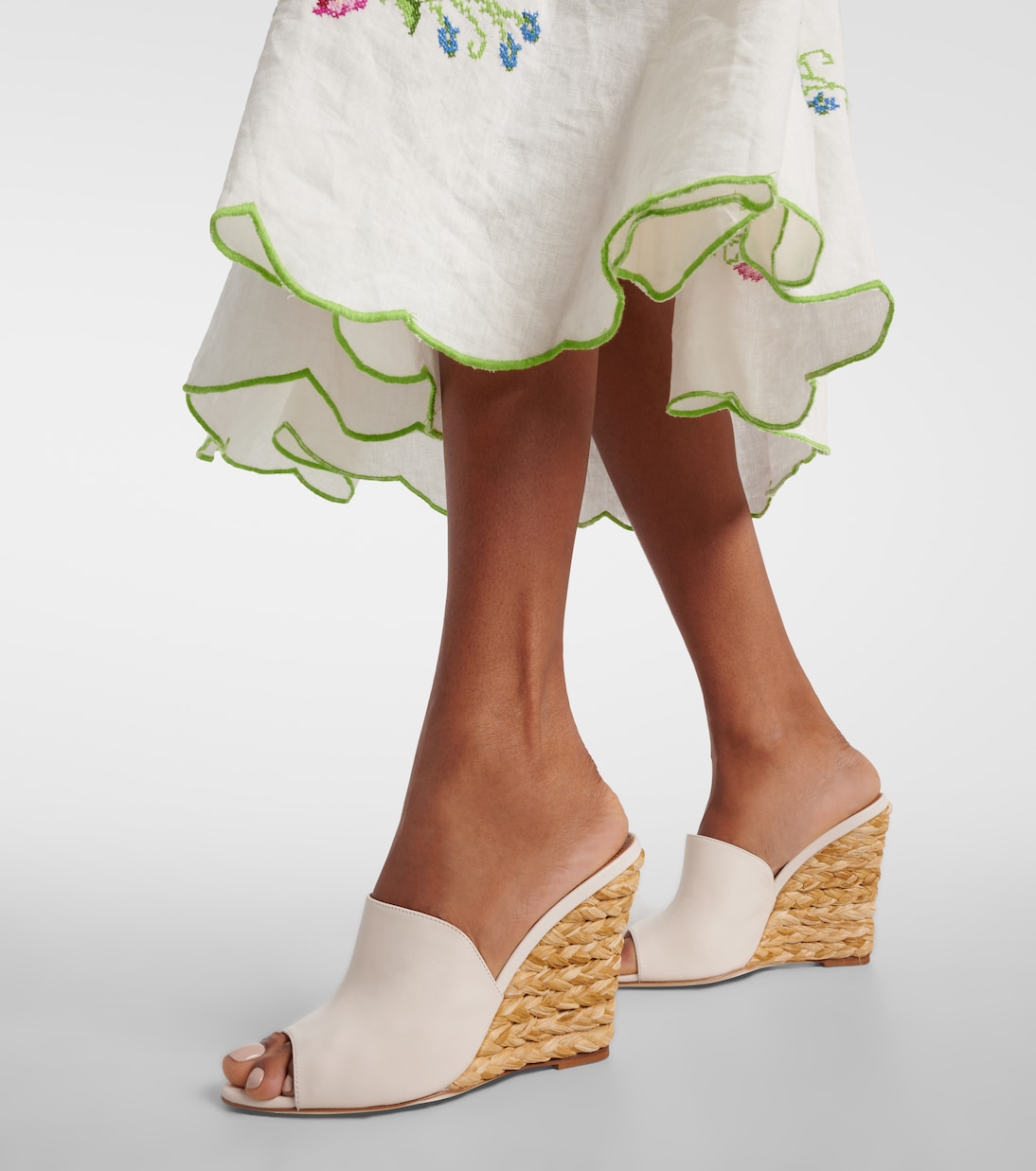 Espadrille-Wedges Deia 100 mit Leder | Paris Texas