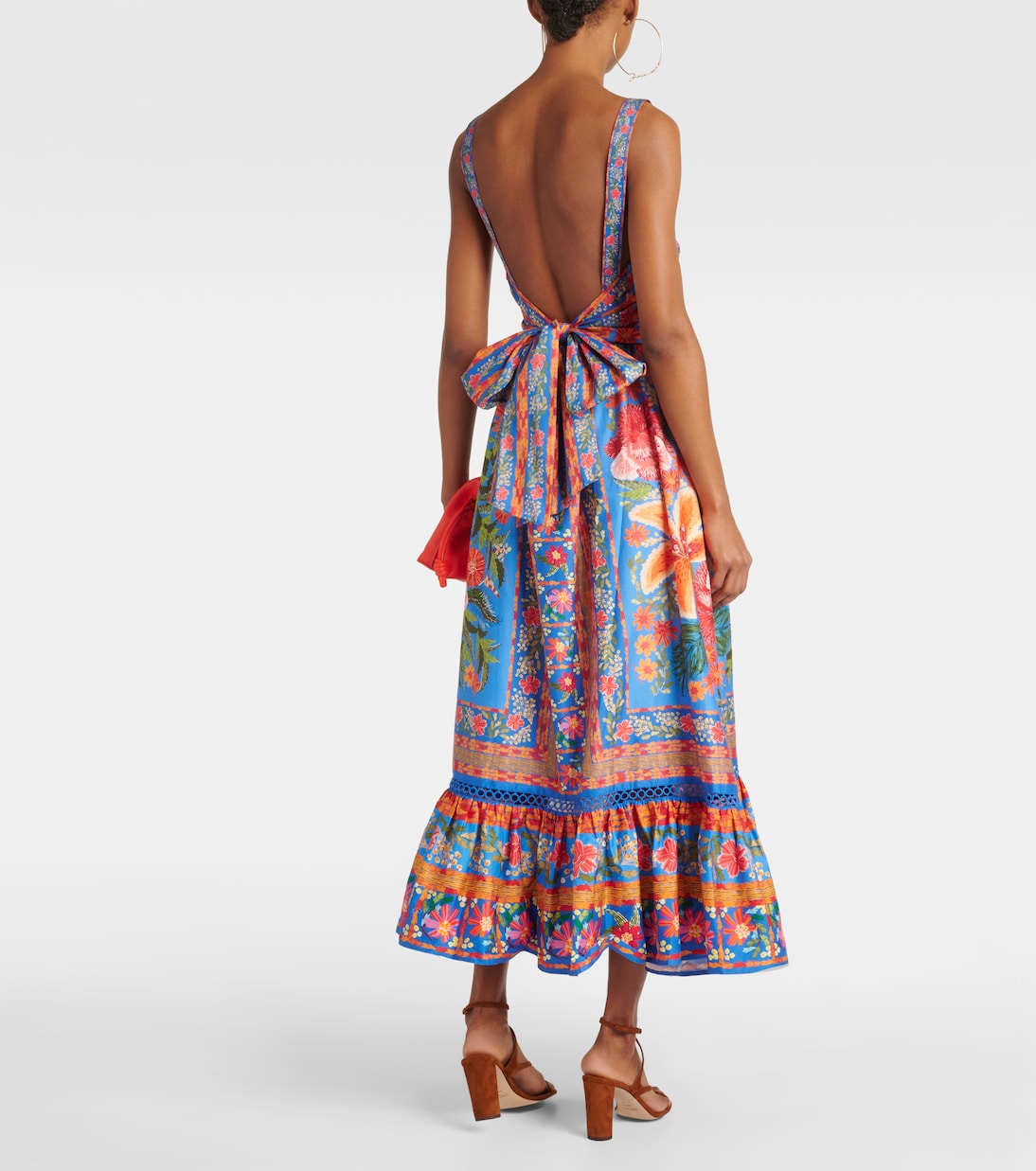 Maxikleid Stiched Garden aus Baumwolle | Farm Rio