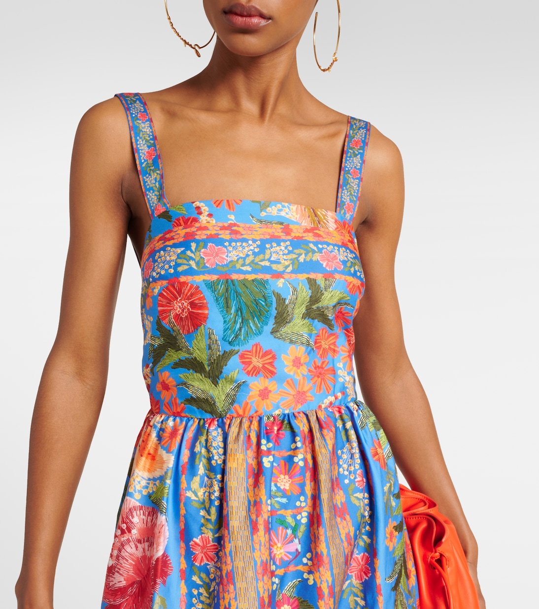 Maxikleid Stiched Garden aus Baumwolle | Farm Rio