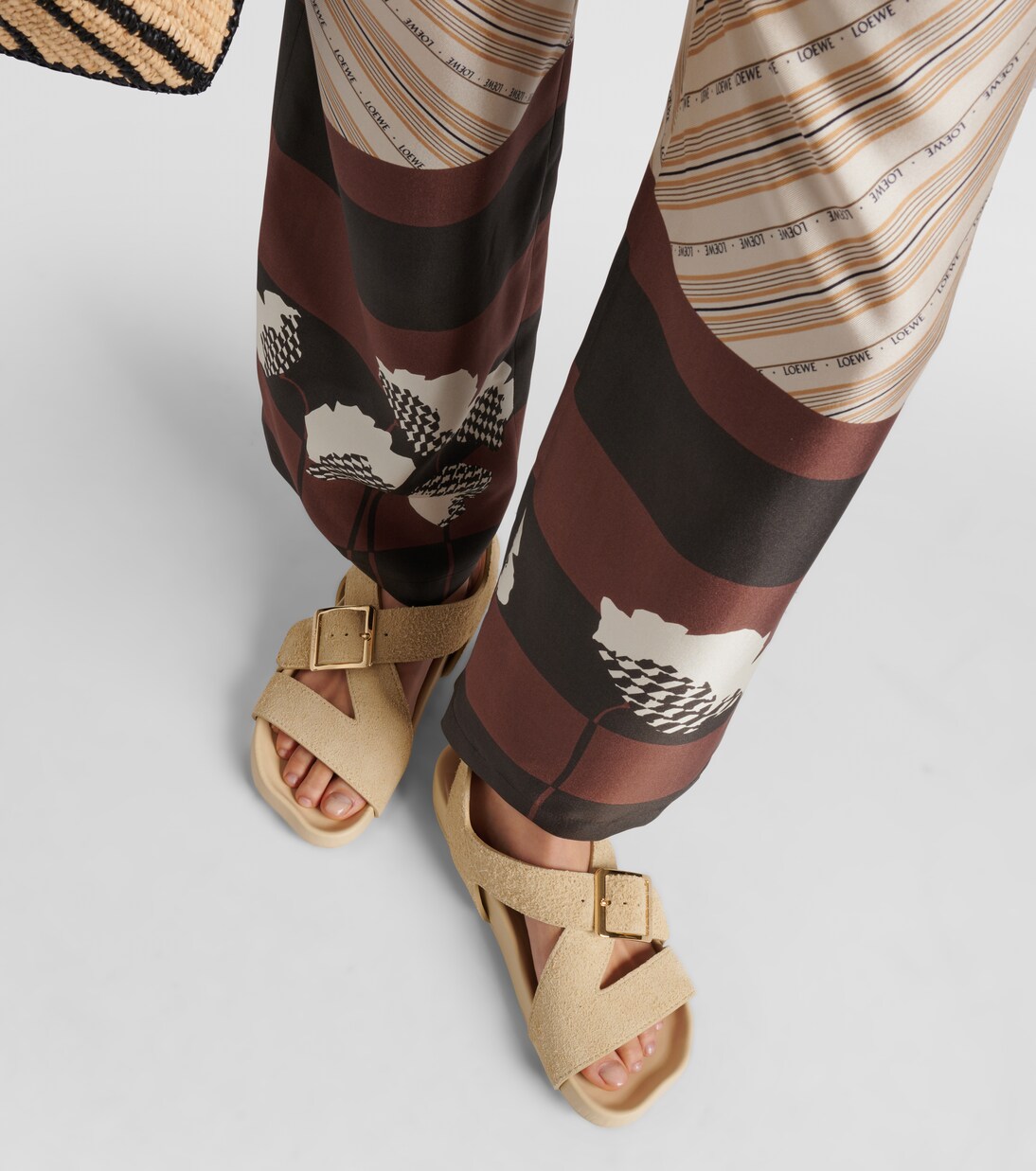 Ease brushed leather sandals | Loewe