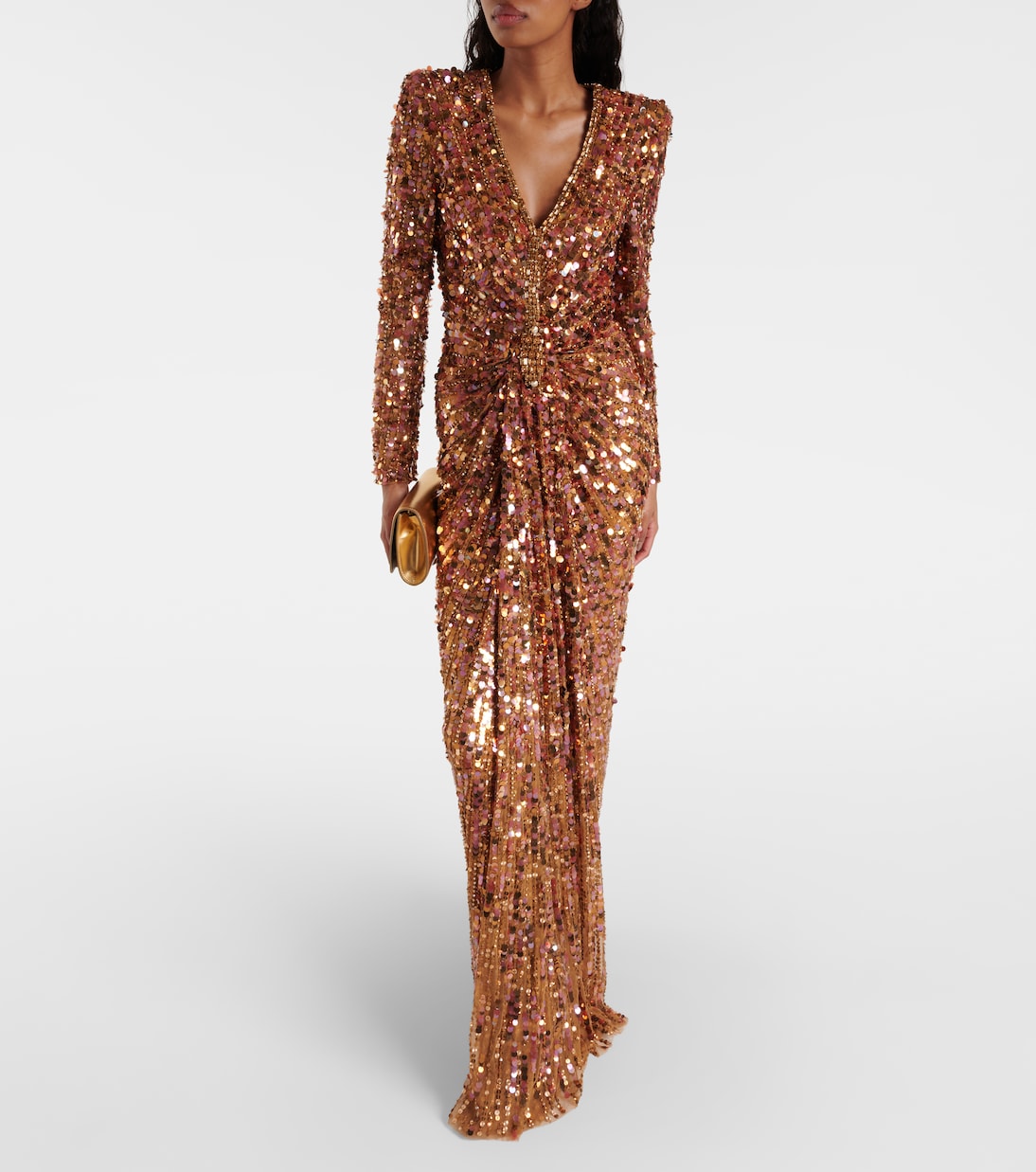 Abito lungo con paillette | Jenny Packham